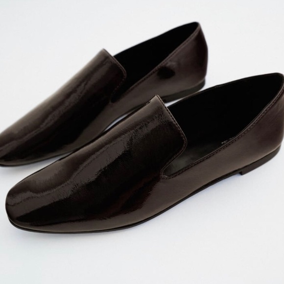 Zara | Low Heel Loafers Size 7.5 Brown - Picture 1 of 8